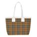 Vintage Check Pattern Medium Shoulder Bag