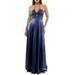 Halter Neck Keyhole Satin Gown