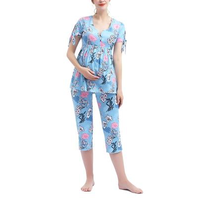 Daya Floral Maternity/nursing Pajamas