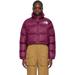 Purple Nuptse Short Down Jacket