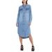 Denim Long Sleeve Maxi Shirtdress