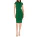 Carolina Tie Neck Cap Sleeve Sheath Midi Dress