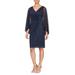 Short Surplice Neckline Dress In Dkn At Nordstrom Rack