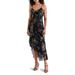 Aida Floral Print Ruffle Sleeveless Asymmetric Midi Dress