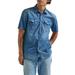 Western Short Sleeve Snap Front Denim Shirt