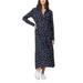 Spotted Long Sleeve Tie Waist Maternity Shirtdress