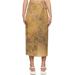 Beige Wrap Midi Skirt