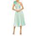 Rosette One-shoulder Iridescent A-line Dress