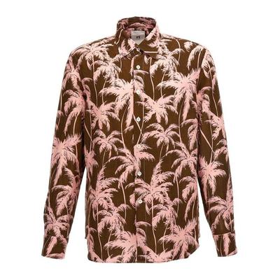 Palm Tree-printed Buttoned Shirt