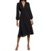 Empire Waist Long Sleeve Midi Dress