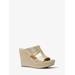 Bradley Metallic Canvas Wedge Sandal