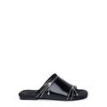 Decorative-zip Slip-on Sandals