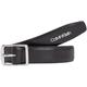 Calvin Klein Damen Gürtel Slim Square Buckle Belt 2.0 aus Leder, Schwarz (Ck Black), 125 cm