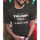 Letter Trump Black 1 Black White T shirt Tee Graphic Tee Men's Graphic Cotton Blend Shirt Trump T Shirt Shirt Short Sleeve Comfortable Tee Outdoor Street Summer Fashion Designer Clothing S M L XL 2XL