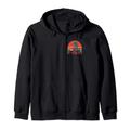 Retro Monster Truck Dinosaurier Vintage Sonnenuntergang Monster Truck Kapuzenjacke