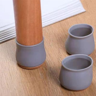 Furniture Leg Caps,Silicone Chair Leg Covers with Thickened Felt Pads: Noiseless Furniture Foot Protectors for Tables, Chairs, Stools