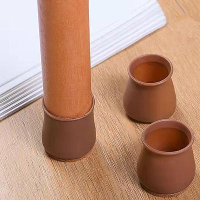 Furniture Leg Caps,Silicone Chair Leg Covers with Thickened Felt Pads: Noiseless Furniture Foot Protectors for Tables, Chairs, Stools