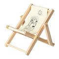 Home Deals! RBCKVXZ Cell Phone Holder Wood and Canvas Beach Chair Desk Stand Display Business Card Holders Bracket Charging Dock Mini Folding Chair Phone Holder for Smartphone Home Essential