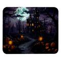 Square Mouse Pad 8.3x9.8 Inch Non-Slip Rubber Base Gaming Mouse Mat Halloween Castle Mousepad for Laptop Office Home Mouse Pads