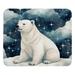 Polar Bear Printed Square Mousepad Desk Pad Desk Mat 8.3x9.8 Inch Non-Slip Rubber Bottom Suitable for Office and Gaming