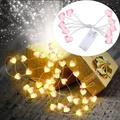 Beppter String Lights Indoor Bedroom String Lights for Outside 1.5M 10 Lights Led Light String Led Fabric Love Heart Light String Room Decoration Light Romantic Heart Romantic Confession String Light