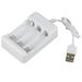 Portable ABS 3.6V Three Slots Charger for AA AAA Rechargeable Battery with USB Plug