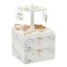 Marble Jewelry & Makeup Organizer Display Drawer For Vanity 7.28 X 7.67 X 13.18