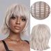 KPLFUBK Silver Wig Short Hair European And American Style