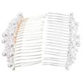 Gold Hair Accessories Vintage Alloy Hair Comb 2pcs Pearl Side Combs Clips Hair Comb Slide Clip Rhinestone Headdress Wedding Party Hair Accessories for Women Girls Hair Combs