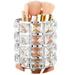 Handcrafted Crystal Makeup Brush Holder Eyebrow Pencil Pen Cup Collection Cosmetic Storage Organizer for Vanity Bathroom Bedroom Office Desk silver