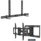 YINCHEN Full Motion TV Mount and Soundbar Bracket Bundle TV Wall Mount for 42-86 Inch TVs Max VESA 600x400mm and 132 LBS Soundbar Mount Sound Bar TV Bracket with Holes/Without Holes