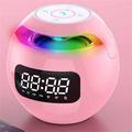 Buodes Summer Savings Clearance Bluetooth Speaker Wireless Bluetooth Speaker Colorful Subwoofer With LED Display FM Radio Alarm Clock Bluetooth Hifi Card MP3 Music Play