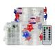 Pidgey 4th of July Decorations Red White And Blue And Flag Hats Lights Remote Control String Plug In Indoor Outdoor String Lights Ideal For Any Patriotic Decorations & Independence Day Decor