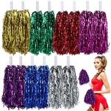 7 Pairs Hand Stick to Shake Bouquet Cheer Pom Poms Squad Cheerleader Metal DecoraciÃ³n Para UÃ±as Cheering Flowers