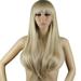 Biweutydys New Fashion Womens Front Wig Blonde Long Wavy Full Wigs Party Hair Wigs Wig Grip Cap for Glueless Wig