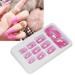 Feildoo Press on Nails Medium Fake Nails with No Glue 24PCS Medium Length Acrylic False Nails Press Ons Glossy Stick on Nails For Women Y03S5Q2E NO.11 Sparkle Light Pink