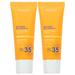 Eease 2PCS Moisturizing Sun Cream Refreshing Sunscreen Facial Gel Sunblocking Cream Female Cosmetics for Travel Use (White)