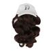 Long Wavy Wig Hat Lifelike Adjustable Fashionable Women Wig Baseball Cap for Spring Summer Dark Brown Hair