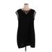 City Chic Casual Dress - Shift Crew Neck Short sleeves: Black Solid Dresses - Women's Size 22 Plus