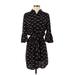 Kate Spade New York Casual Dress - Shirtdress Collared 3/4 sleeves: Black Dresses - Women's Size X-Small