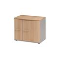 Armoire base Jazz h 71 cm 1 porte battante 2 portes pliantes hêtre ambré - Hêtre ambré