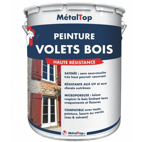 Metaltop - Peinture Volets Bois - Pot 5 l - 7043 - Gris signalisation b