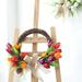 Wdminyy Wreath Artificial Flower Wreath Mother s Day Floral Rattan Front Door Wreath with Large Bow Wall Porch Hanging Wreath Holiday Holiday Decoration Photo Props Green Room Decor A