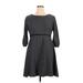 Tahari Casual Dress - Sweater Dress: Gray Solid Dresses - Women's Size 16