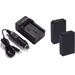 High Capacity ies for Nikon COOLPIX P1000 (2 Units) + AC/DC Travel Charger