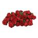 Gongxipen 60pcs 3cm Artificial Roses Flower Heads for Wedding Bouquets Centerpieces Bridal Shower DIY Party Decoration (Red)