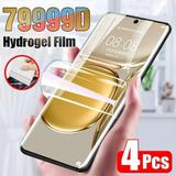 4 PCS Full Cover Hydrogel Film For Honor 70 50 20 20i 10 10i 9 9X 8X 90 X8A X9A X7A Pro Lite Phone Screen protection Soft Film For Honor10 4 PCS