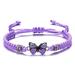 Simple Braided String Bracelet For Women Blue Butterfly Gift Girls A2G9