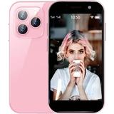 XS14Pro Mini 3G Smartphone 3.0 Inch Quad Core Dual Sim 2GB RAM 16GB ROM Sim 2600mAh Unlocked Card Android Small Mobile Phone Student Pocket Cellphone (Pink)