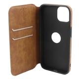 Retro Cell Phone Flip Case Cell Phone Holder Wallet Protective TPU Case for Iphone Brown for IPhone 13